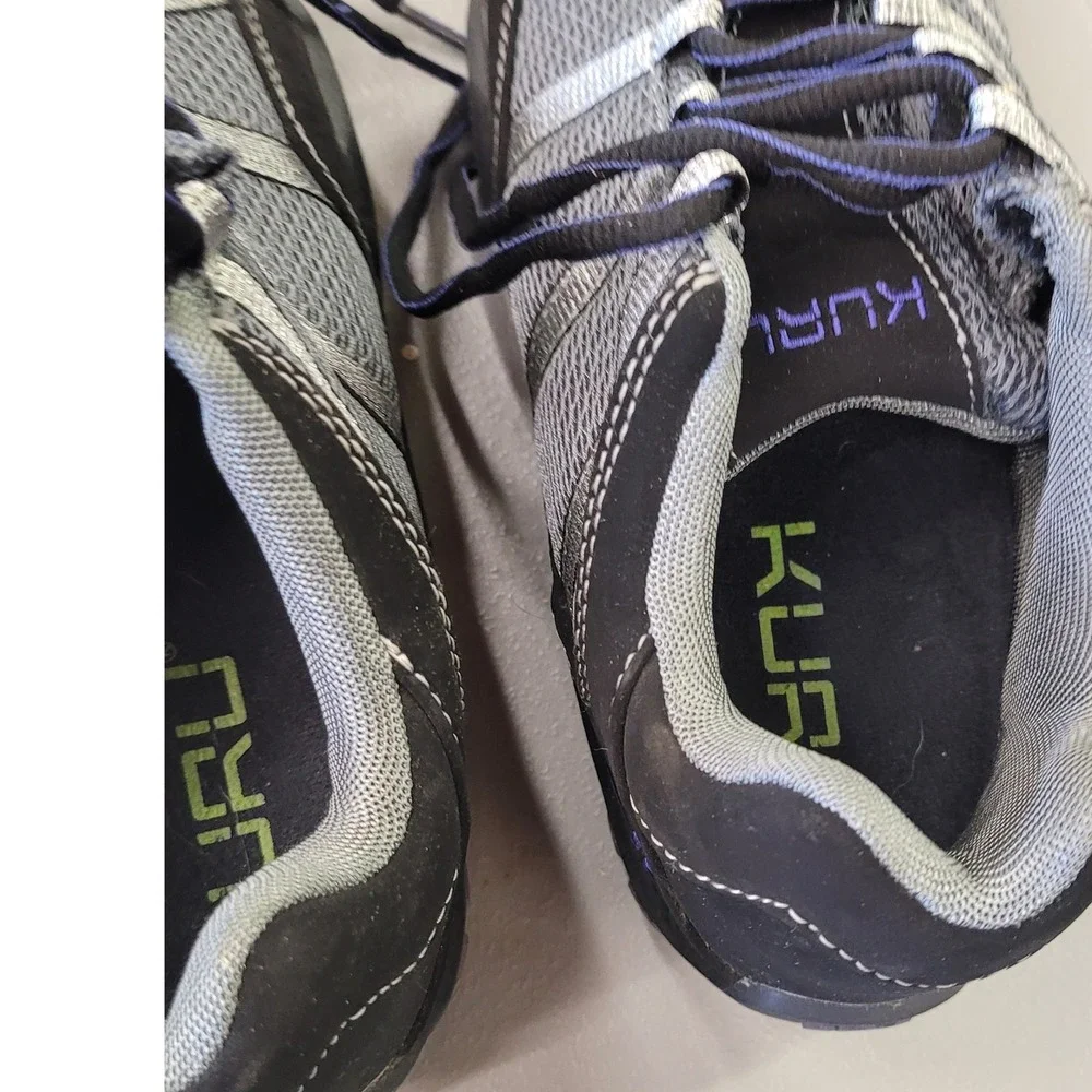 Kuru Quantum Womens 9 Grey Black Purple Mesh Walking Shoes 200625